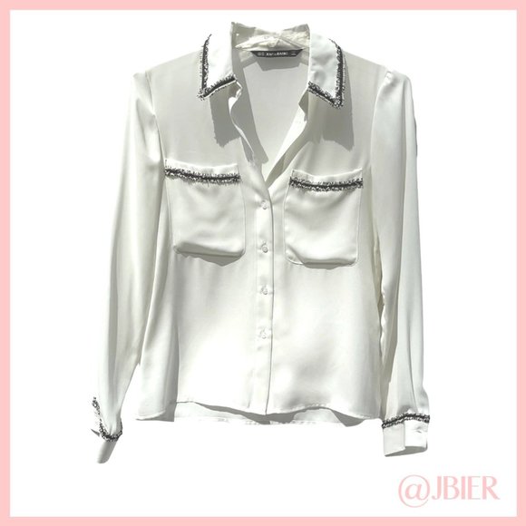 Zara Button Down Blouse - Picture 2 of 4